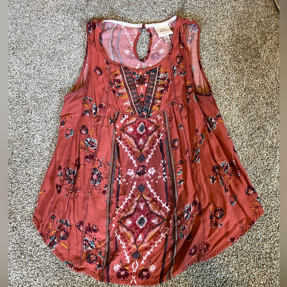 Knox Rose Rusty Colored Tank Top